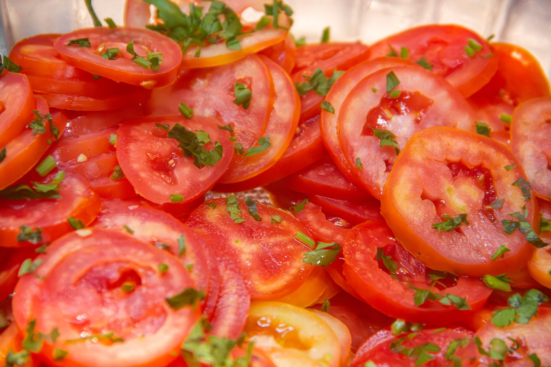 Salada de tomate temperada